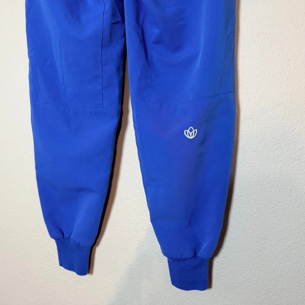 Figs Tansen Men's Jogger Scrub Pants Size Small Blue Embroidered Aya Healthcare